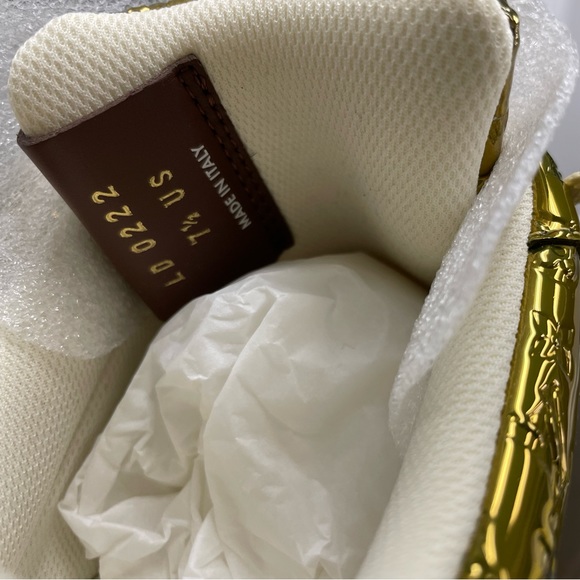 Nike - Louis Vuitton Air Force 1 Low “Virgil Abloh- Metallic Gold” Size 7.5 - Picture 6 of 12